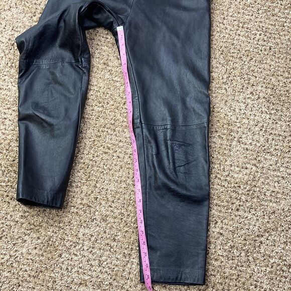 Vintage Fully Lined Black Leather Pants DANIEL D’HIVER LONDON • PARIS • ITALY - Picture 12 of 15